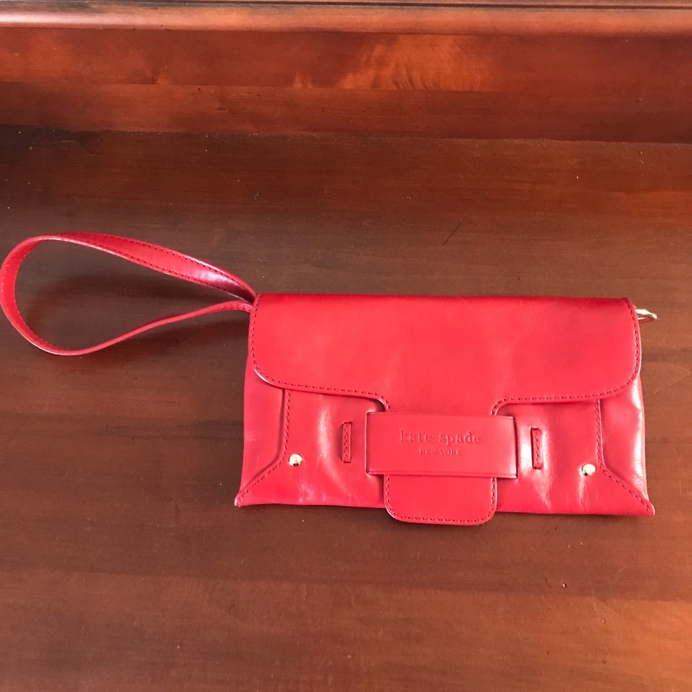 Kate Spade Red Clutch w/Strap